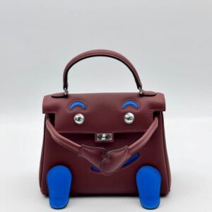 Hermès Kelly Doll Rouge Hermes / Blue Hydra Swift